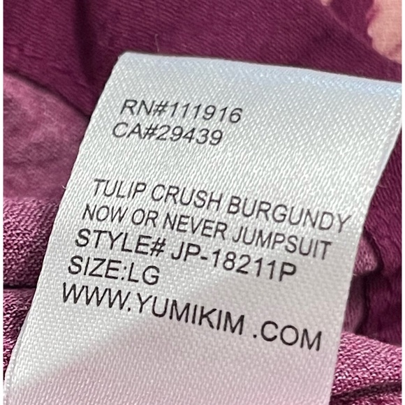 Anthropologie Yumi Kim Tulip Crush Now or Never Jumpsuit NWT SZ LP - Picture 8 of 13